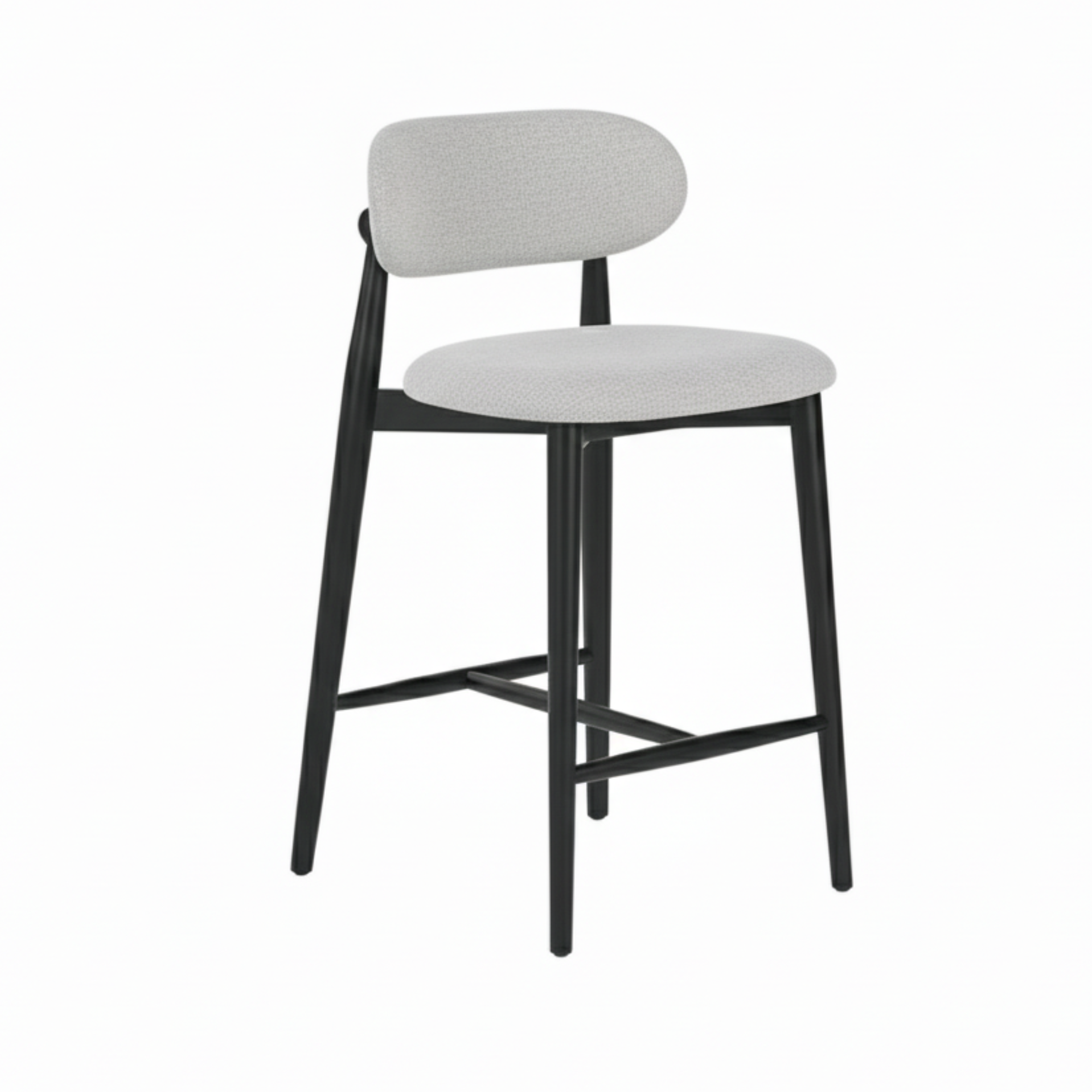 Lillian Counter Chair: Light Grey Linen